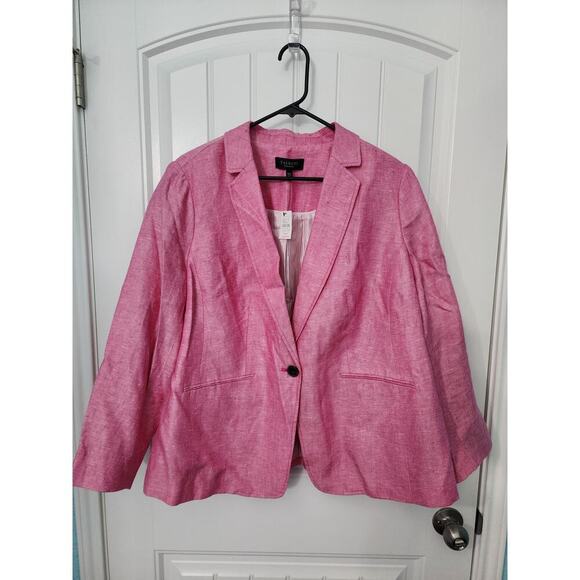 Talbots Jackets & Blazers - NEW! Talbots Red Linen Blazer, NWT, Size 16WP